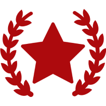 Red star with laurel wreath