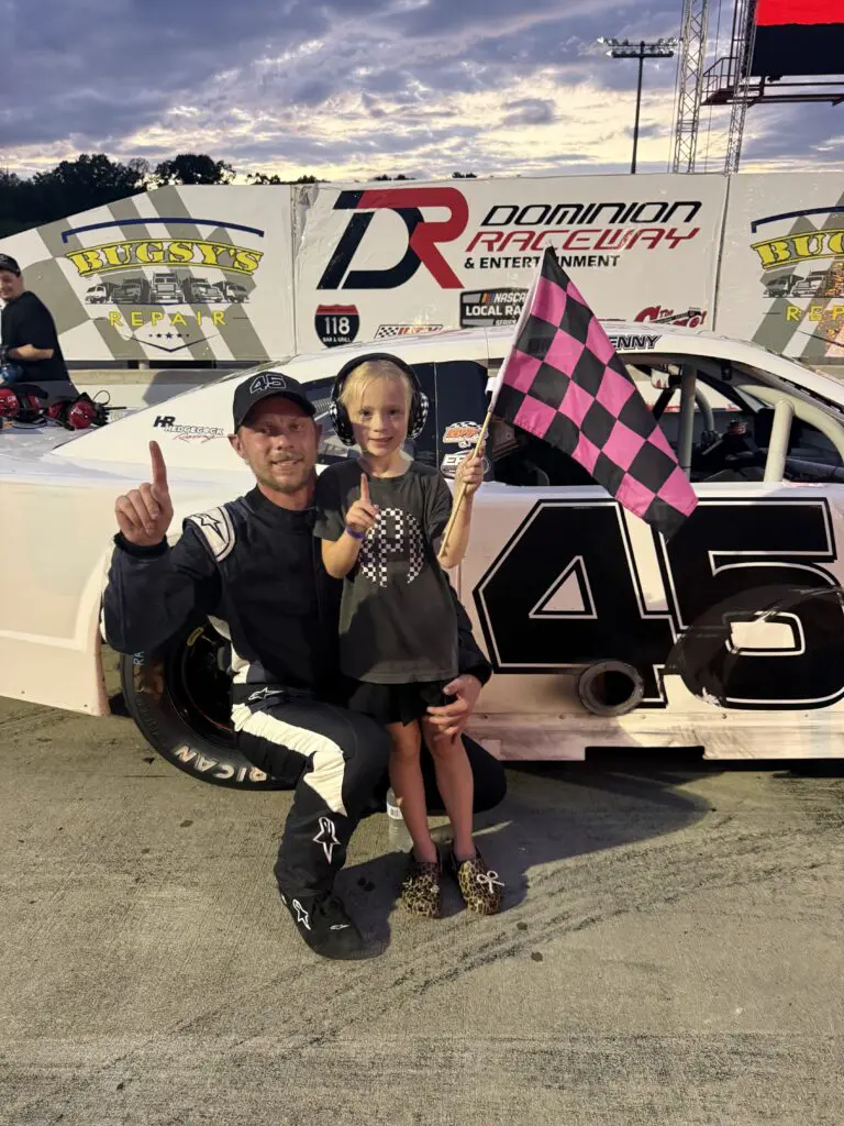 Racing team celebrates at Dominion Raceway