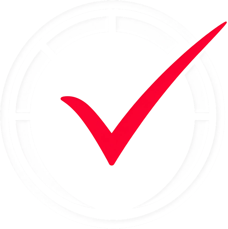 Time and checkmark symbol design