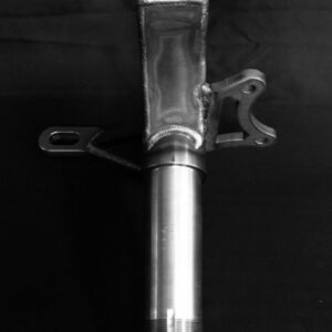 A close up of the top part of a bicycle fork.