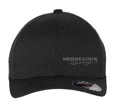 A black hat with the words hedgeock racing on it.