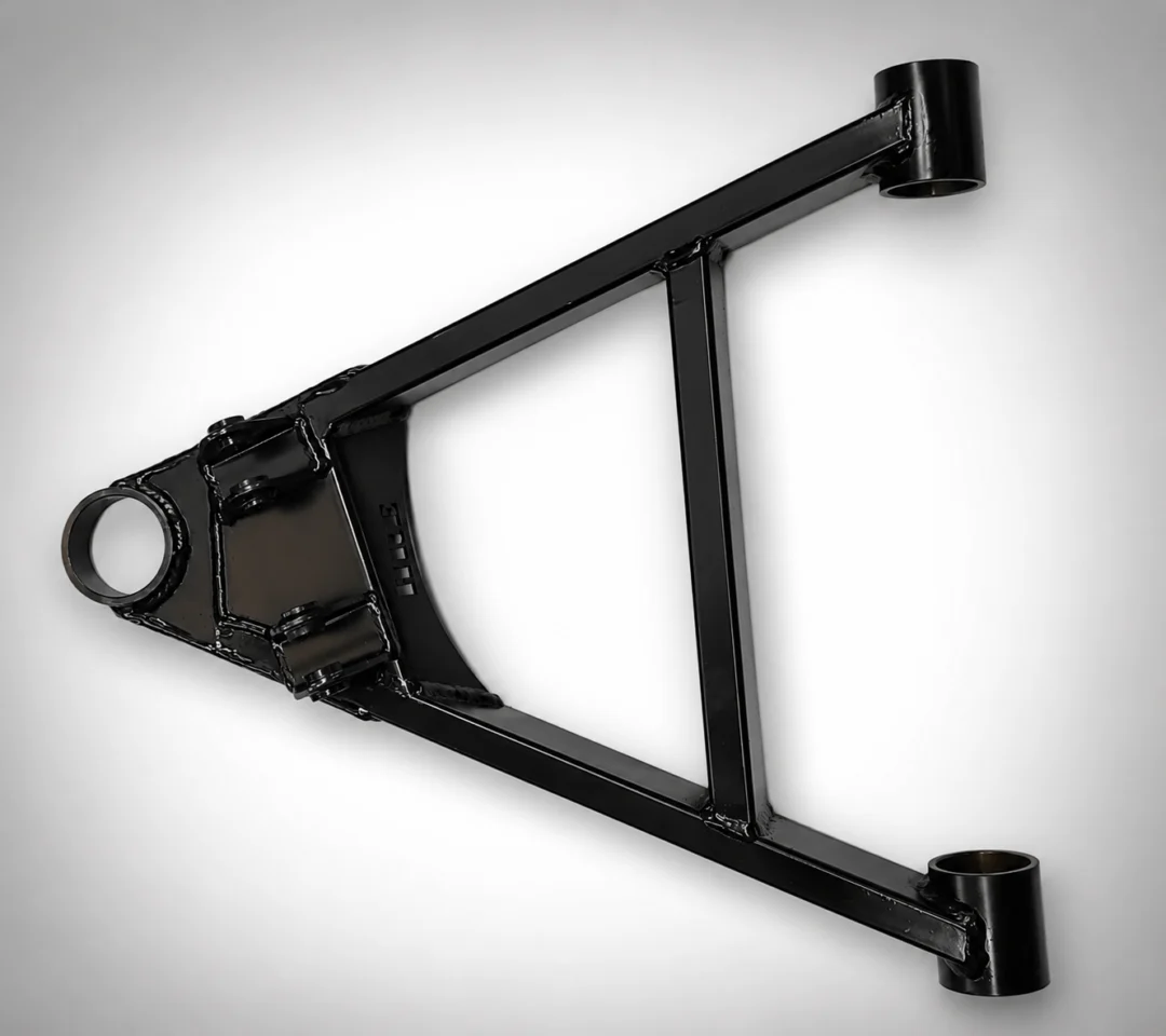 Black metal frame on a white background